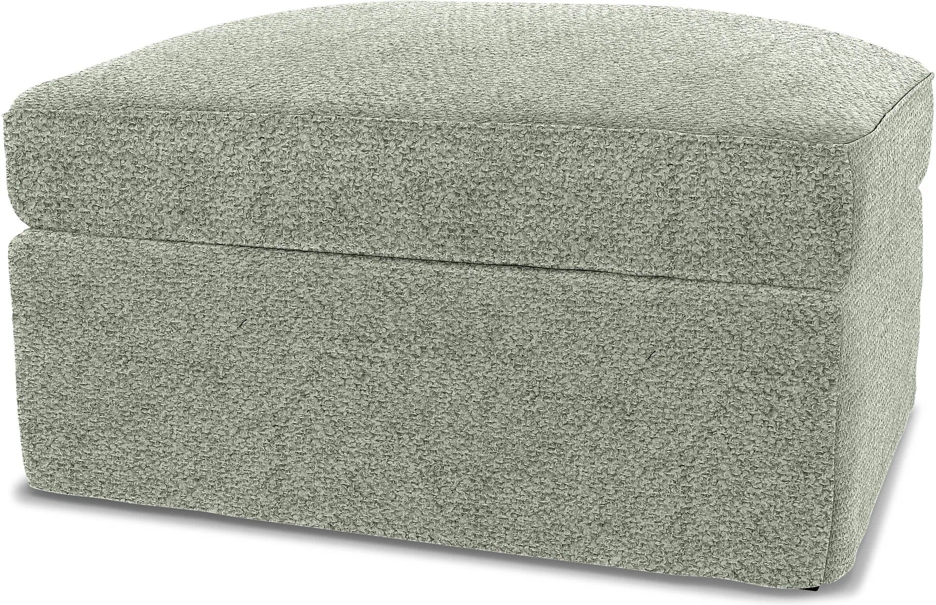 IKEA - Grönlid Footstool with Storage Cover, Pistachio, Bouclé & Texture - Bemz