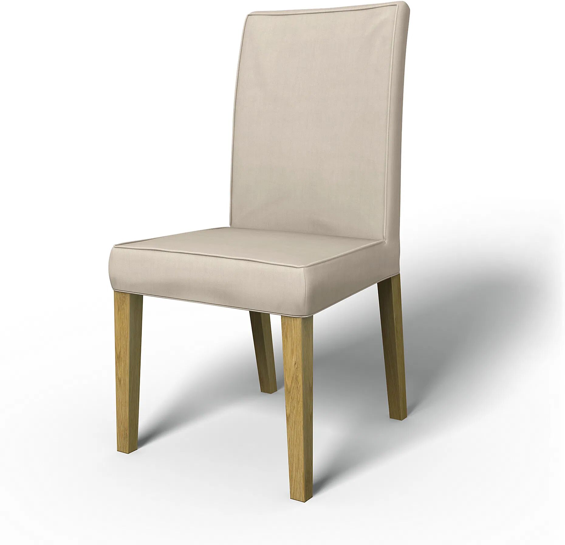 IKEA - Henriksdal Dining Chair Cover with piping (Large model), Parchment, Linen - Bemz