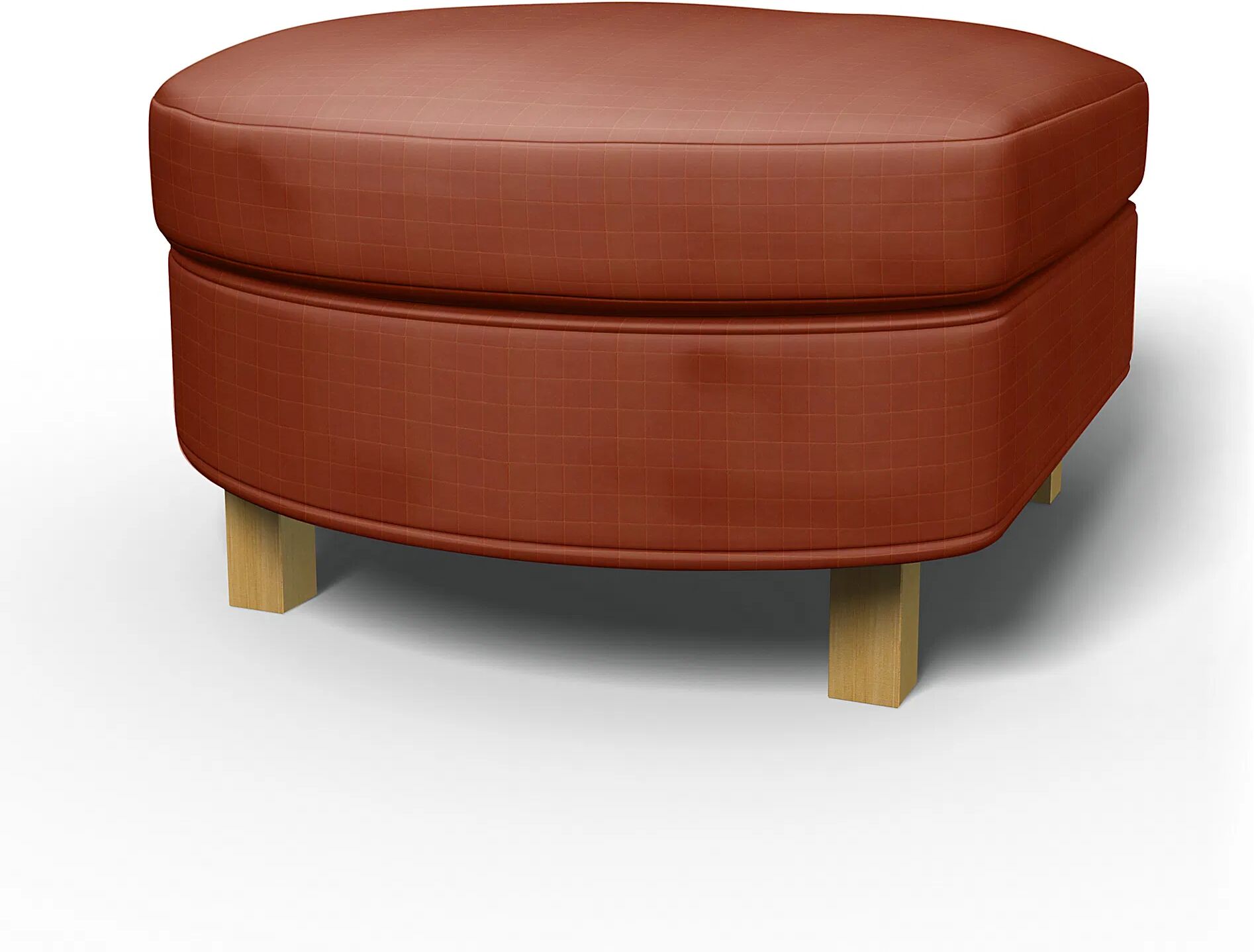 IKEA - Karlanda Footstool Cover, Burnt Sienna, Velvet - Bemz