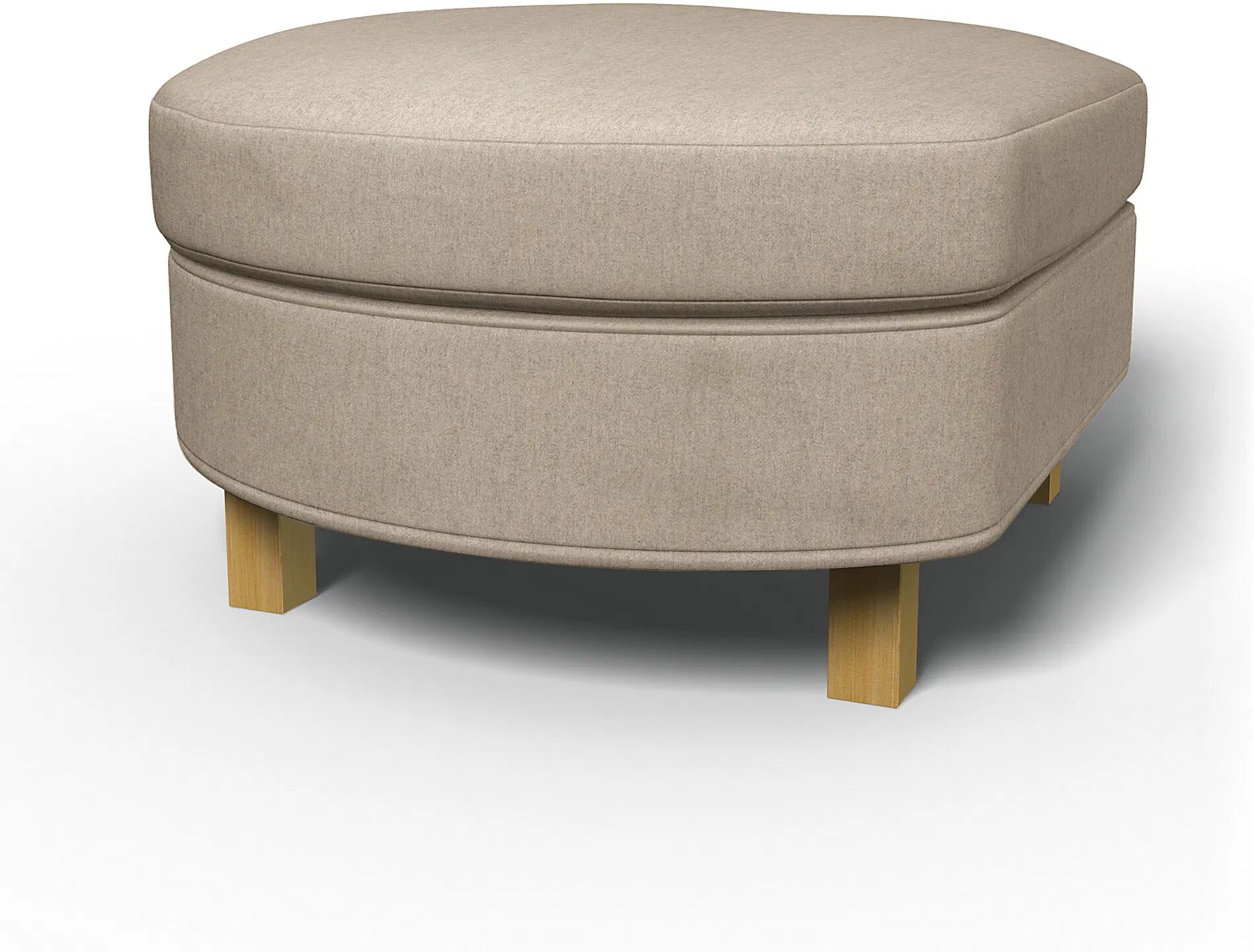 IKEA - Karlanda Footstool Cover, Birch, Wool - Bemz