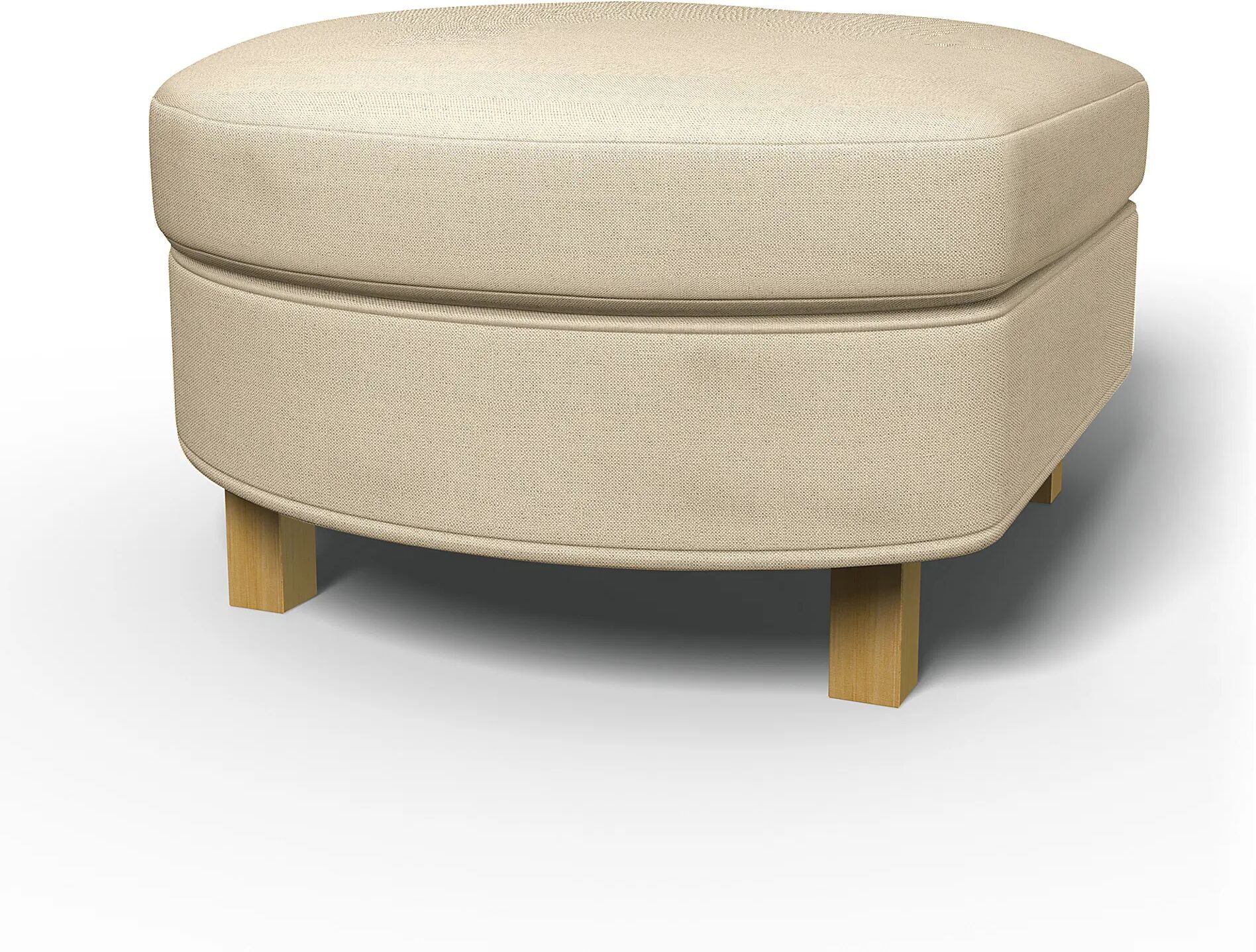 IKEA - Karlanda Footstool Cover, Unbleached, Linen - Bemz