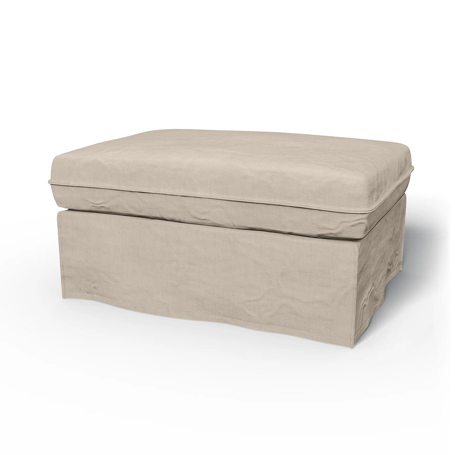 IKEA - Karlstad Footstool Cover, Parchment, Linen - Bemz
