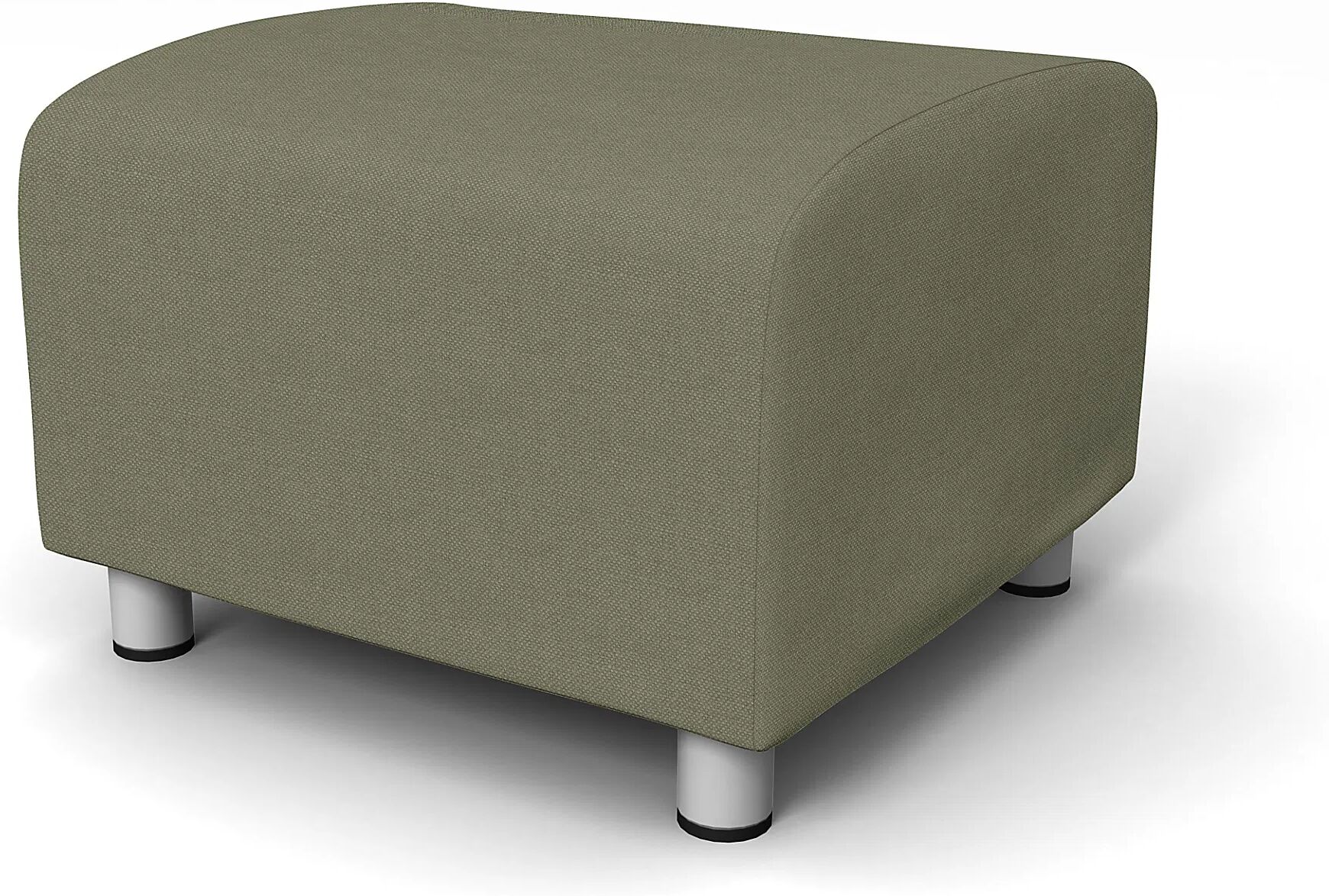 IKEA - Klippan Footstool Cover, Sage, Linen - Bemz