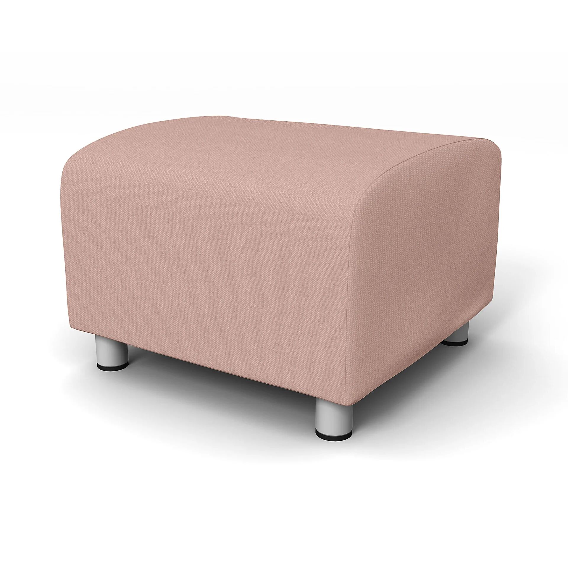 IKEA - Klippan Footstool Cover, Blush, Linen - Bemz