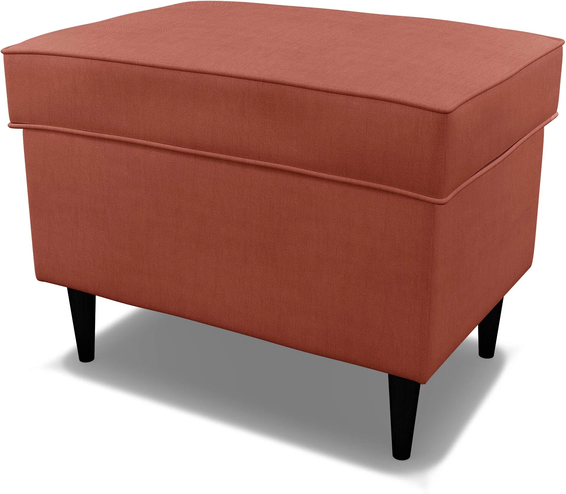 IKEA - Strandmon Footstool cover, Terracotta, Linen - Bemz