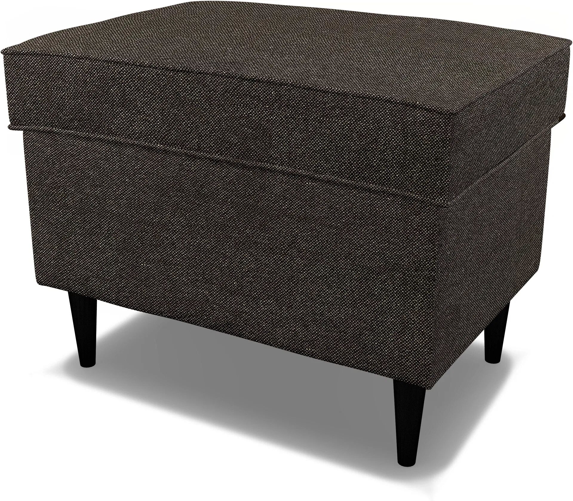 IKEA - Strandmon Footstool cover, Graphite Grey, Cotton - Bemz