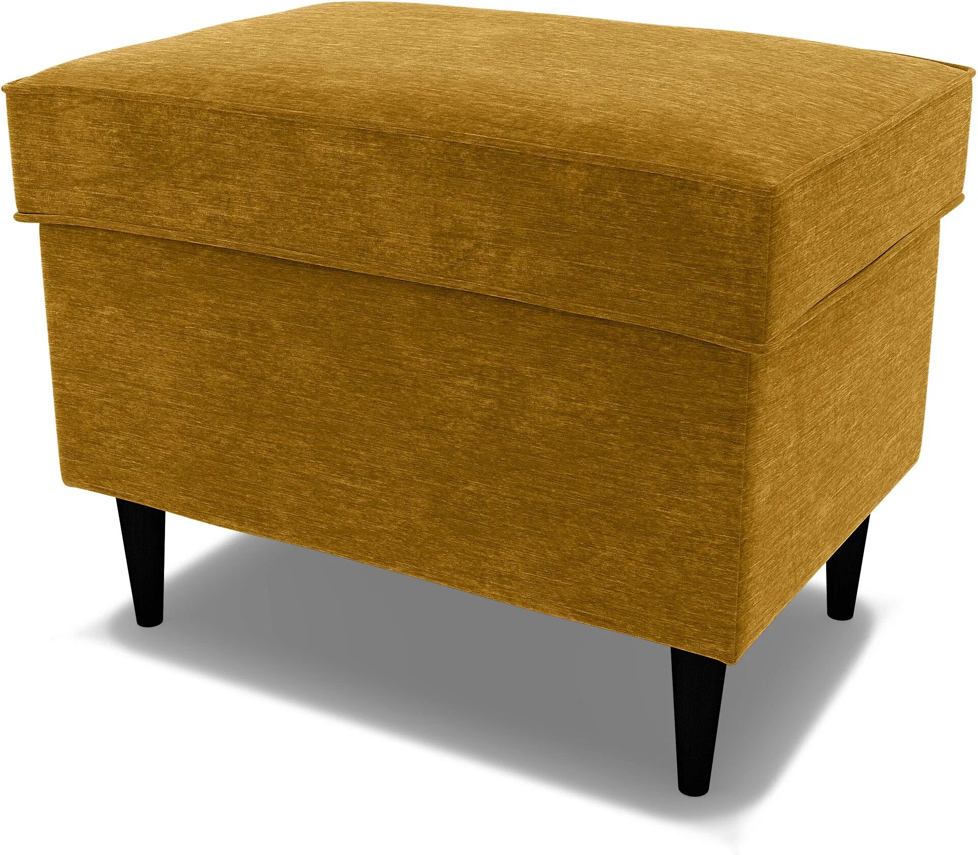 IKEA - Strandmon Footstool cover, Tumeric, Velvet - Bemz