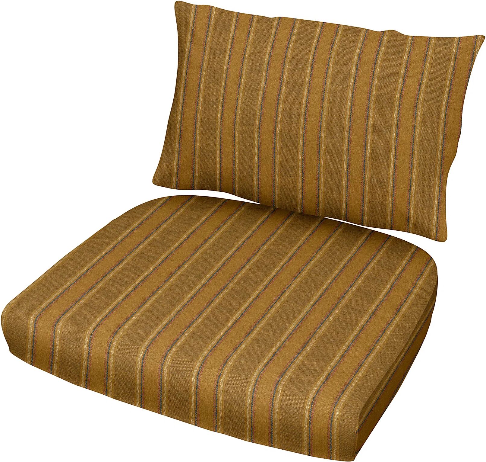 IKEA - Stockholm Rattan Chair Cushion Cover Set, Mustard Stripe, Cotton - Bemz