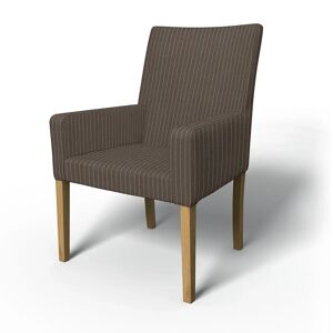 Bemz IKEA - Henriksdal, Chair cover w/ armrests, short, Taupe, Conscious - Bemz
