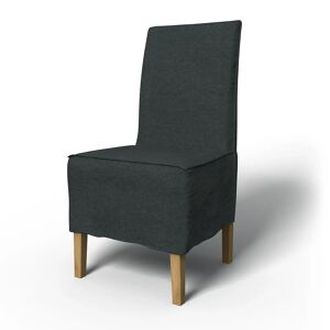 Bemz IKEA - Henriksdal Dining Chair Cover Medium skirt with French Seams (Large model), Stone, Wool-look - Bemz