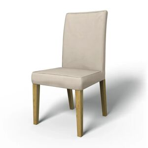Bemz IKEA - Henriksdal Dining Chair Cover with piping (Standard model), Parchment, Linen - Bemz