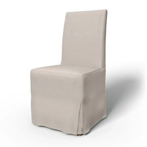 Bemz IKEA - Henriksdal Dining Chair Cover Long Skirt with Box Pleat (Standard model), Chalk, Linen - Bemz