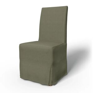 Bemz IKEA - Henriksdal Dining Chair Cover Long Skirt with Box Pleat (Standard model), Sage, Linen - Bemz