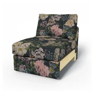Bemz IKEA - Vimle 1 Seat Section Cover, Delft Flower - Graphite, Linen - Bemz