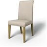 IKEA - Henriksdal Dining Chair Cover with piping (Standard model), Parchment, Linen - Bemz