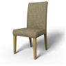 IKEA - Henriksdal Dining Chair Cover with piping (Standard model), Beige, Velvet - Bemz