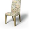 IKEA - Henriksdal Dining Chair Cover with piping (Standard model), Blomsterhav Light, BEMZ x BORÅSTAPETER COLLECTION - Bemz