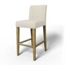 IKEA - Henriksdal Barstool Cover (Large model), Unbleached, Linen - Bemz