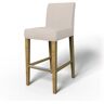 IKEA - Henriksdal Barstool Cover (Large model), Chalk, Linen - Bemz