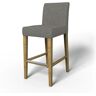 IKEA - Henriksdal Barstool Cover (Standard model), Taupe, Bouclé & Texture - Bemz