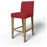 IKEA - Henriksdal Barstool Cover (Standard model), Scarlet Red, Cotton - Bemz