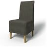 IKEA - Henriksdal Dining Chair Cover Medium skirt with Box Pleat (Standard model), Mole Brown, Bouclé & Texture - Bemz