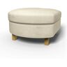 IKEA - Karlanda Footstool Cover, Cream, Bouclé & Texture - Bemz