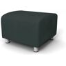 IKEA - Klippan Footstool Cover, Graphite Grey, Cotton - Bemz