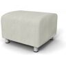 IKEA - Klippan Footstool Cover, Silver Grey, Cotton - Bemz