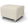 IKEA - Klippan Footstool Cover, Unbleached, Linen - Bemz