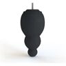 Bemz Terence Chunky Wooden Furniture Leg 18cm/7" - Jet Black