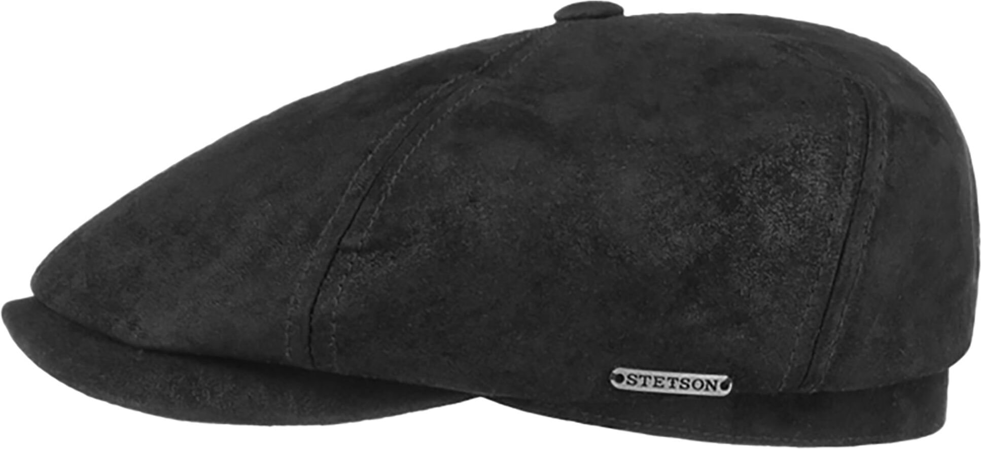 Stetson Hats McCook Vintage Leather Cap - Black - 6647103-1 6 PANEL CAP-