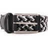 43037 Elastic Woven Belt - Black/Grey-