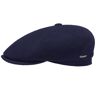 66055 Reid 6 Panel Flat Cap -  Navy-