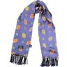 67697 Polka Dot Motif Silk Scarf - Navy-