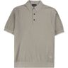 Emporio Armani Knitted Polo Shirt - Vertical Grey - 3D1MXM-1MPGZ F622 KNIT- Men