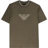 Emporio Armani Logo-Flocked Jersey T-Shirt - Morel  - 3D1TD4-1JUVZ 04B6 TEE- Men