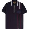 Gabicci Vintage 1973 Gabicci 50th Anniversary Robyn Zip Up Polo Shirt - Navy - V50GM20-NV ROBYN- Men