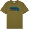 Maison Kitsune Flash Fox Comfort T-Shirt - Khaki - 113KJ-P358 FLASH T-SHIRT- Men