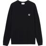 Maison Kitsune Grey Fox Head Patch Classic Sweatshirt   Black   333KM02-BLK- Men