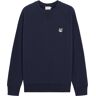 Maison Kitsune Grey Fox Head Patch Classic Sweatshirt - Navy - 333KM02-NVY FOX SWEAT- Men