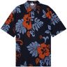 Maison Kitsune Jacquard Oversized Polo Shirt - Deep Navy - 209KM-O492 JACQ POLO- Men