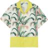 Maison Kitsune Palm Frond Print Resort Shirt - White - 409WC-MUL PALM FRONT- Men