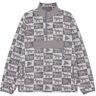 66255 x Maison Kitsuné Checkers Fleece Pullover - Gray- Men