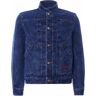 55556 Mandarin Collar Kuroki Japanese Selvedge Denim Jacket - Stone Wash- Men