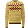 57877 Script Peaks Knitted Sweatshirt - Lemon Mix- Men