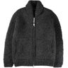 66072 Heavy Weight Hand Knitted  Moto Knit Sweater - Charcoal Grey- Men