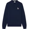 64500 Dressed Fox Patch Regular Polo Jumper - Navy- Men