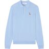 63177 Dressed Fox Patch Regular Polo Jumper - Pale Blue- Men