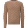 57781 Diamond Textured Jumper - Camel- Men